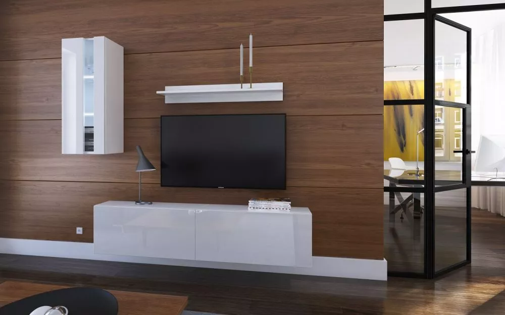 Sekcija Next 271 ar LED · Balts · 193 × 35 × 183 cm