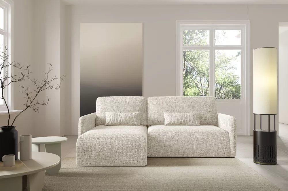 Dīvāns Ivi Mini Corner Standard · Gaiši bēšs · 148 × 207 × 86 cm