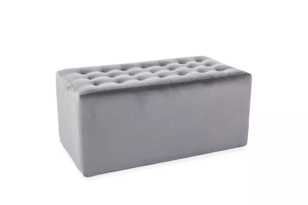 Pufs Lori 2 Velvet Auduma numurs: Bluvel 14, · Pelēks · 76 × 34 × 39 cm