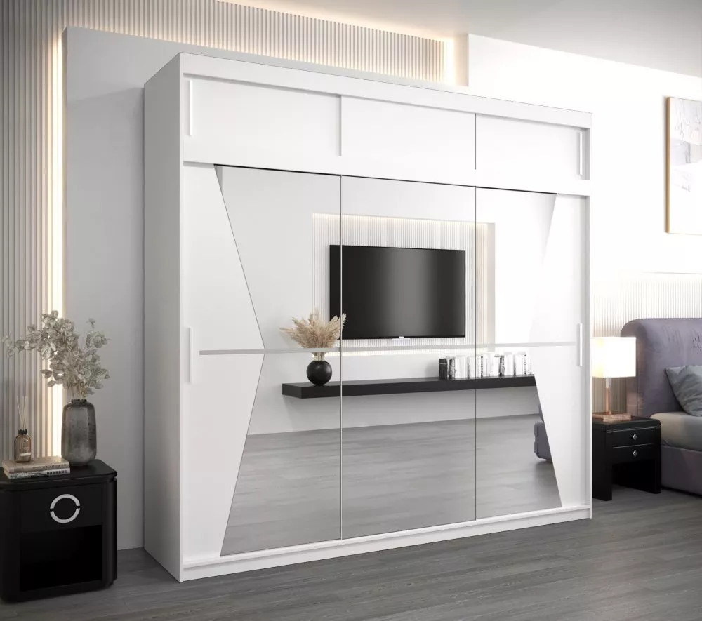 Skapis Maroko Premium · Balts · 250 × 62 × 240 cm