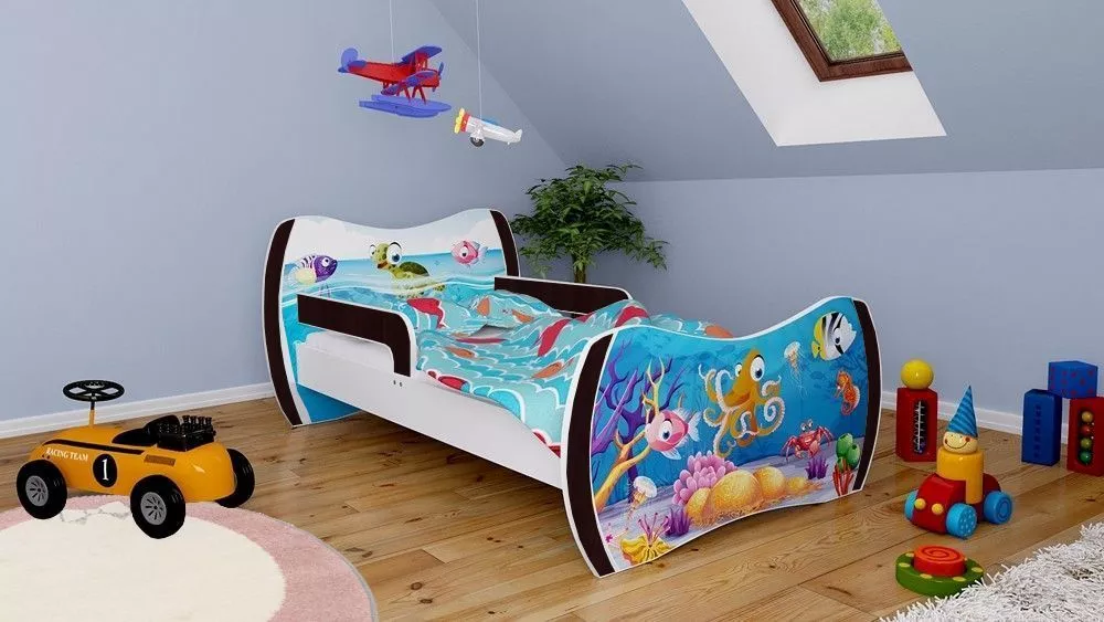 Bērnu gulta Dream L03 160x80 DM28 ar stelāžu Guļamvietas platums: 80 cm, Guļamvietas garums: 160 cm, · 104 × 164 × 71 cm