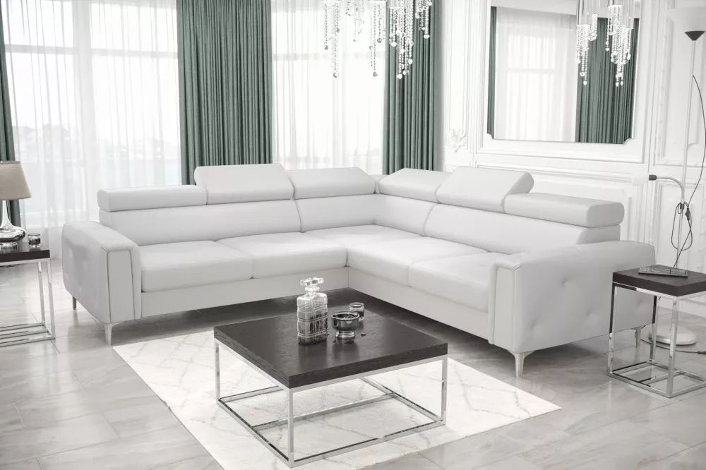 Dīvāns Orion 1 standard · Balts · 255 × 255 × 78 cm