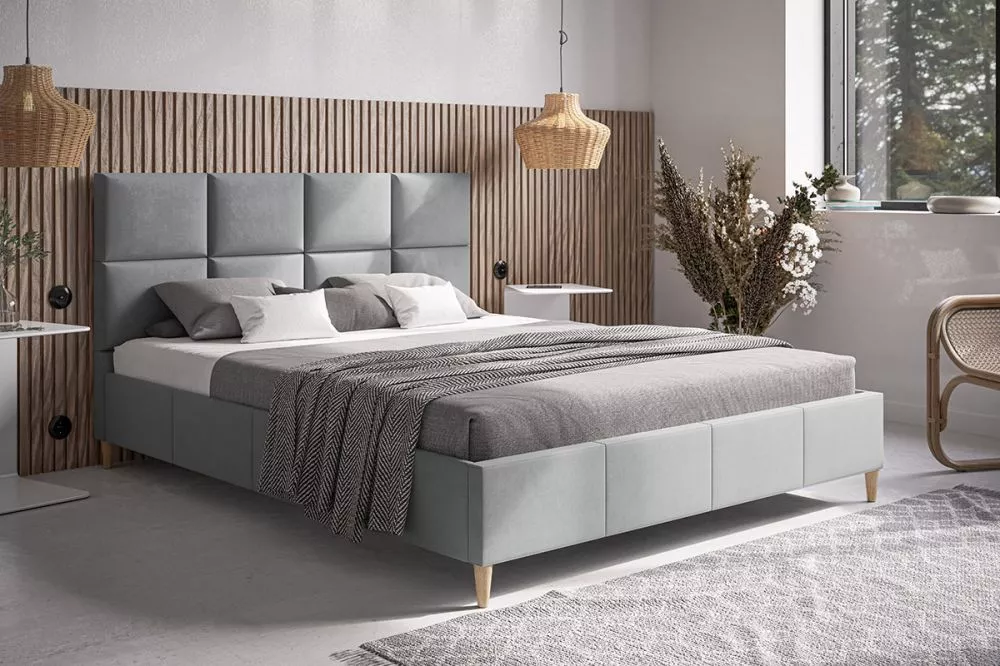 Gulta Lux 1 standard ar stelāžu Guļamvietas platums: 160 cm, Guļamvietas garums: 200 cm, stelāžas tips: koka, · Gaiši pe