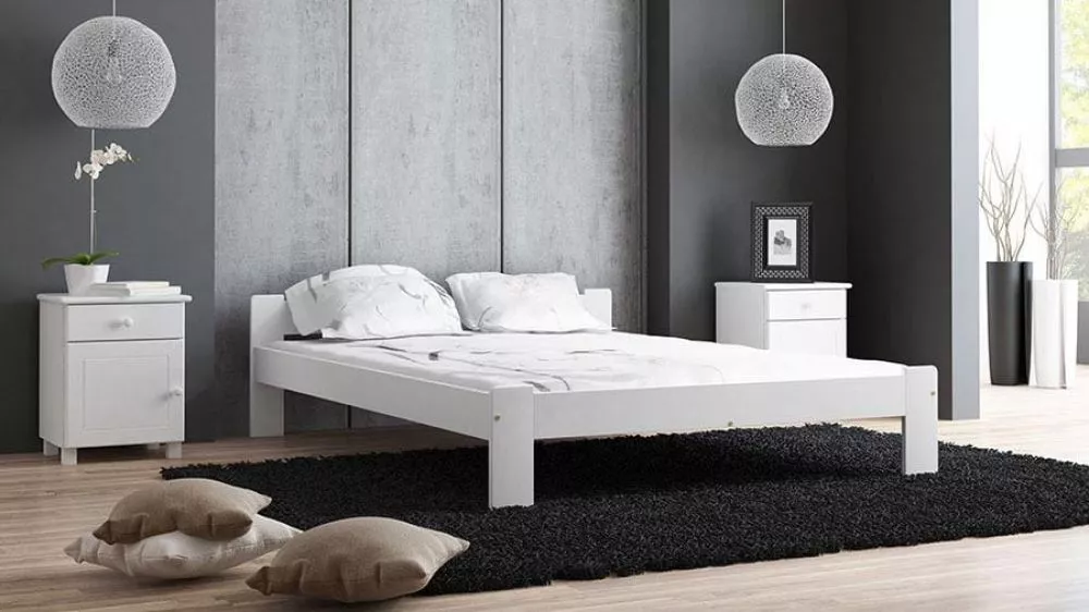 Gulta Celinka ar stelāžu Guļamvietas platums: 120 cm, Guļamvietas garums: 200 cm, · Balts · 128 × 207 × 50 cm