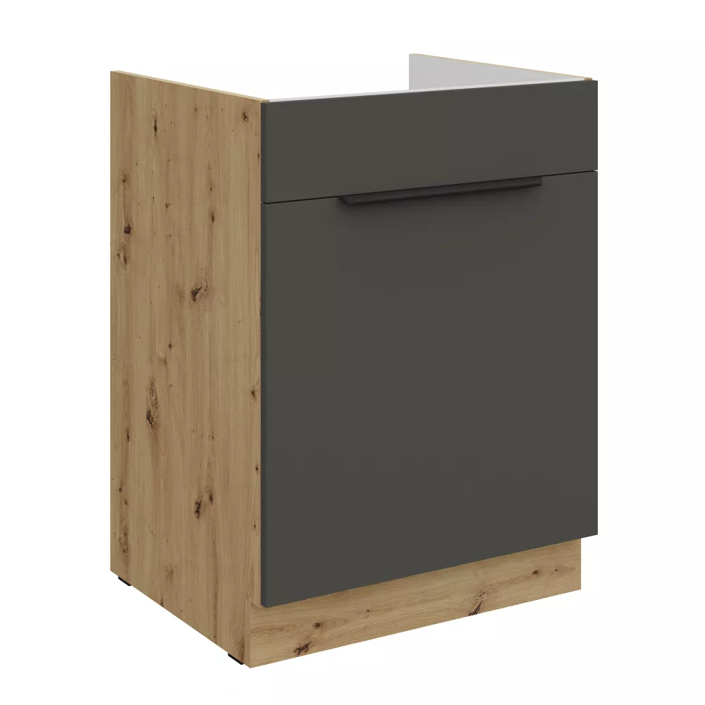 Virtuves skapis Aria Graphite 60 ZL 1S BB