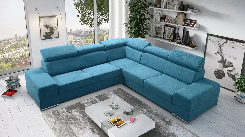 Dīvāns Royal Max Standard · Tirkīzs · 286 × 286 × 79 cm