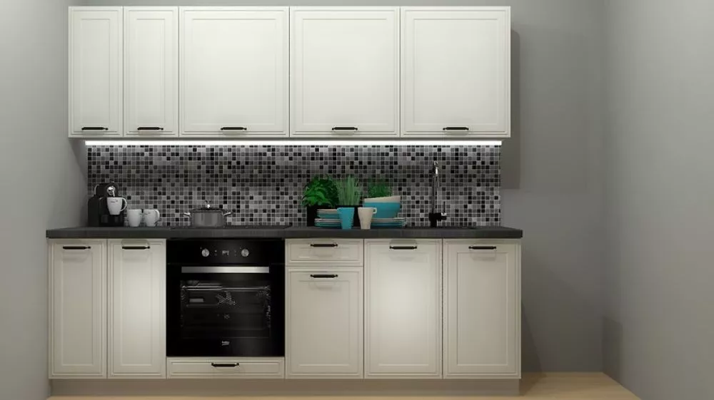 Virtuves komplekts Verdi 240 Materiāls : MDF + LKSP plātne, · Gaiši pelēks