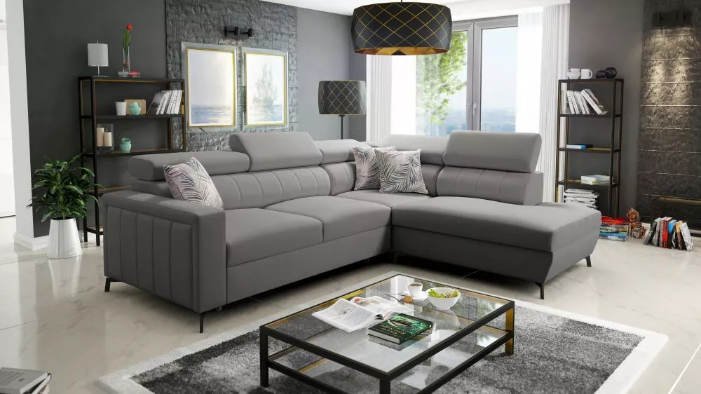 Dīvāns Baltico 3 Maxi Premium Standard · Tumši pelēks · 224 × 275 × 83 cm