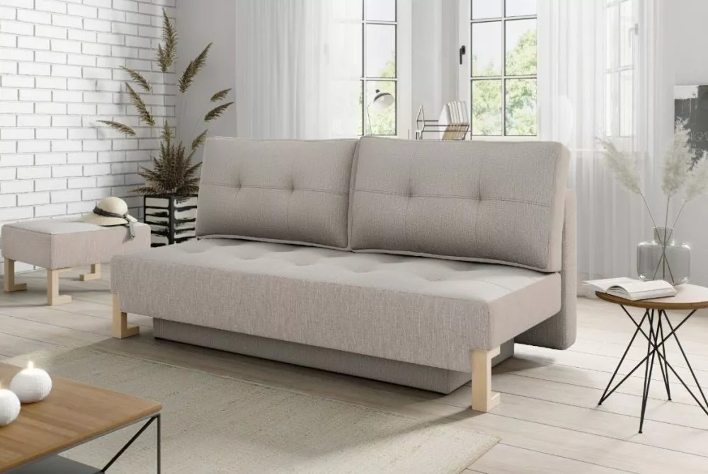 Dīvāns Nicola 3S+P Standard · Kapučino · 100 × 200 × 98 cm