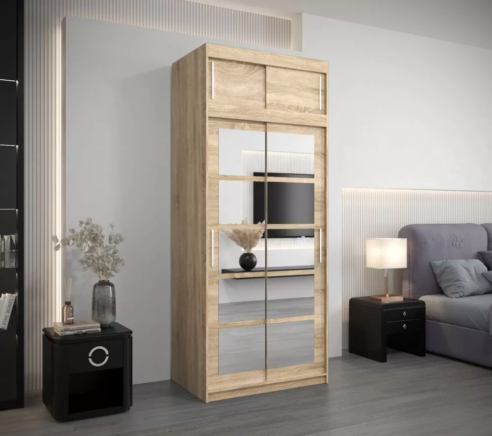Skapis Roma 2 Premium · Sonoma · 100 × 62 × 240 cm