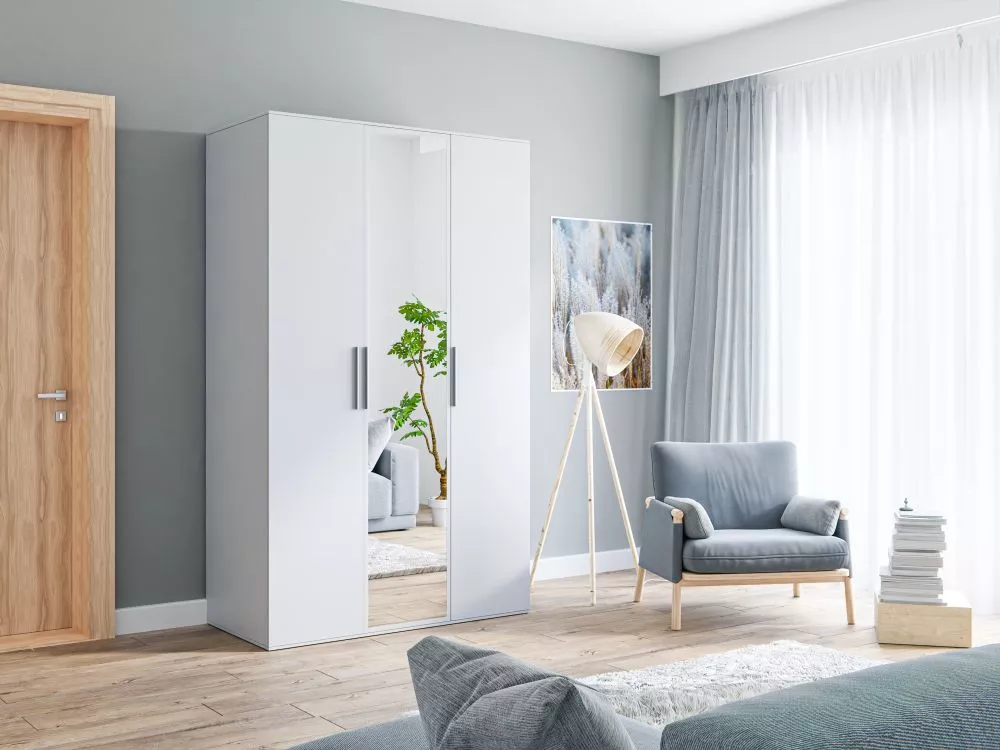 Skapis Bonnie 120 · Balts · 120 × 55 × 185 cm