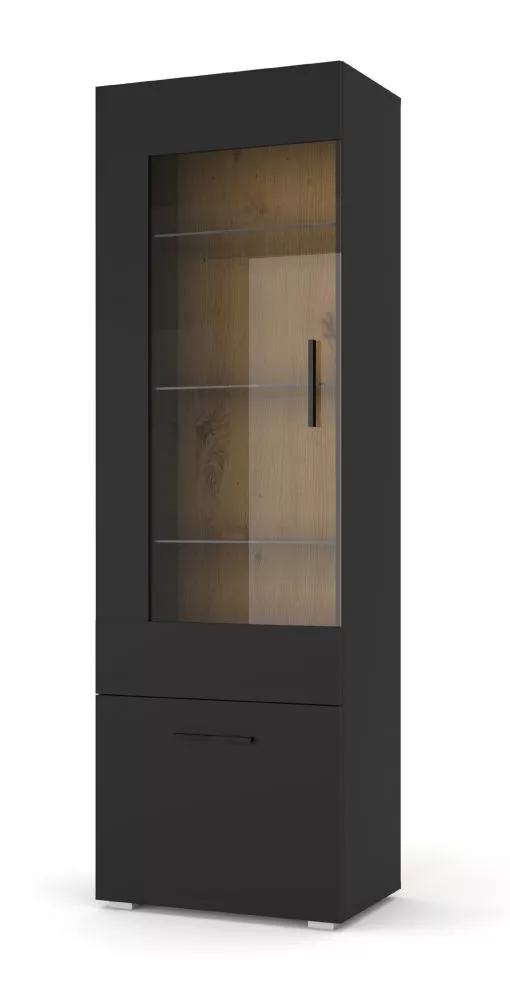 Sekcija Anette 05 ar LED Korpusa krāsa: melns, · 60 × 44 × 190 cm