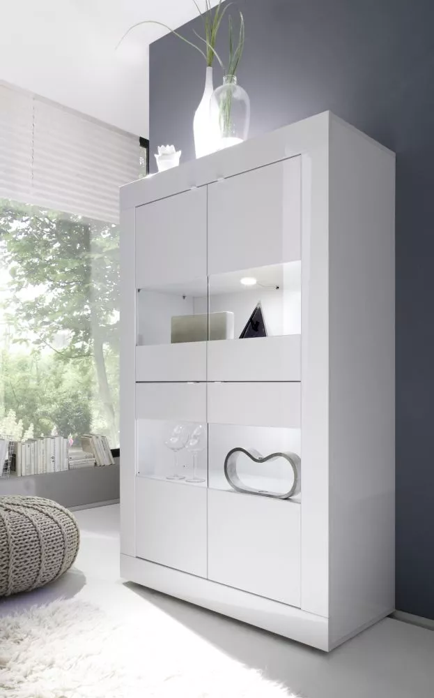 Sekcija Basic 06 ar LED Korpusa krāsa: balts, · 102 × 43 × 162 cm
