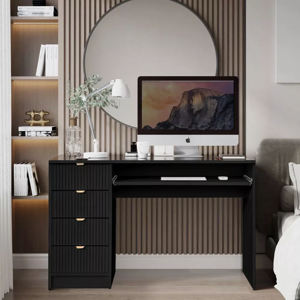 Galds Frezja 120 · Melns · 120 × 75.5 × 55 cm
