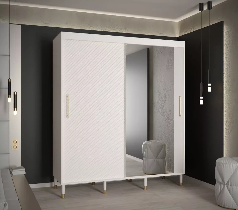 Skapis Calipso Jodelka 2 · Balts · 180 × 62 × 208 cm