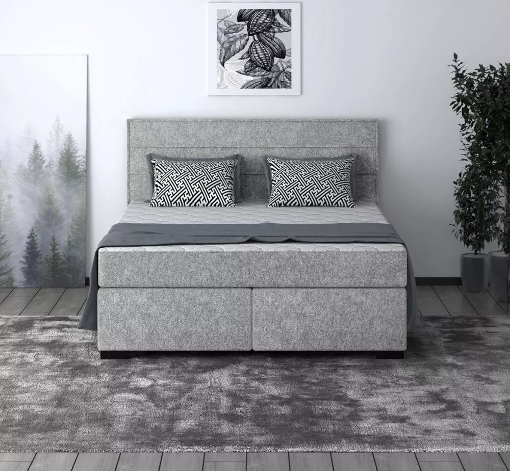 Gulta Mauro Standard ar stelāžu Guļamvietas platums: 140 cm, Guļamvietas garums: 200 cm, stelāžas tips: koka, · Sudrabs 