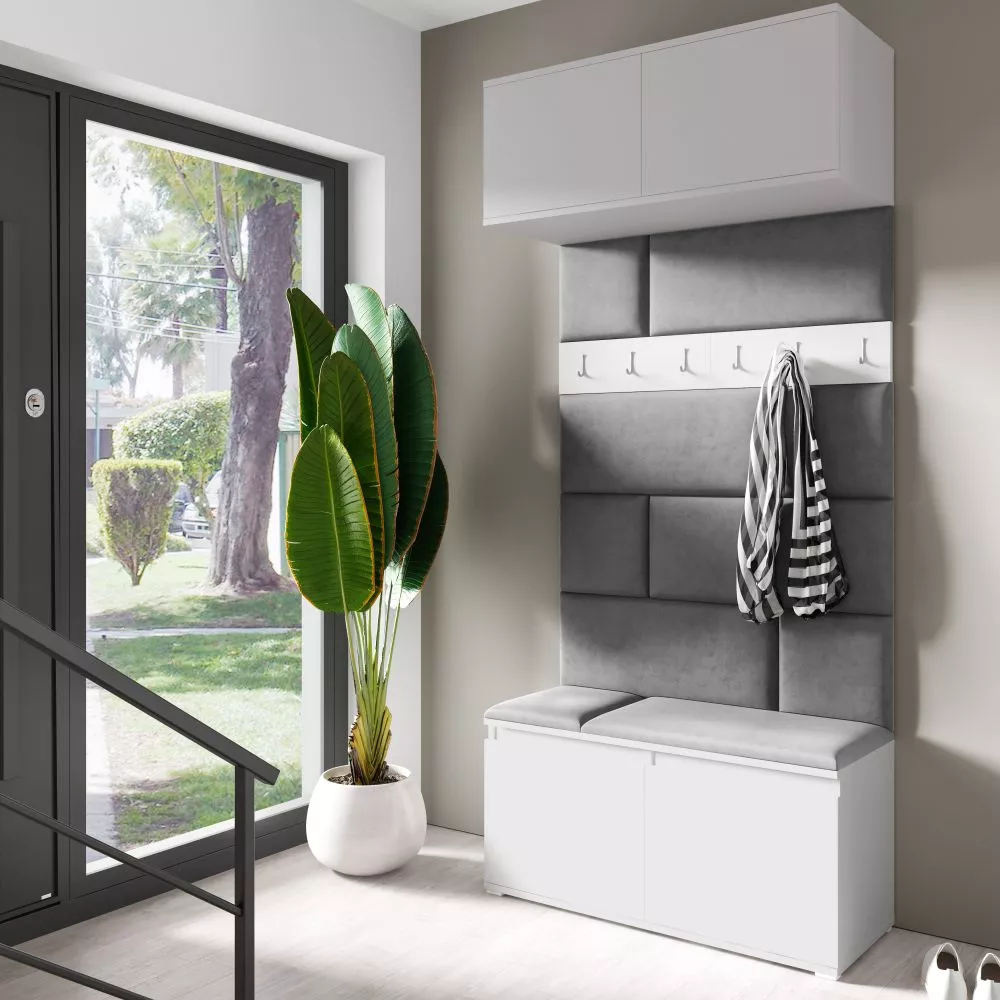 Apavu plaukts Emi 23 Trinity Korpusa krāsa: balts, · 100 × 225 × 40 cm