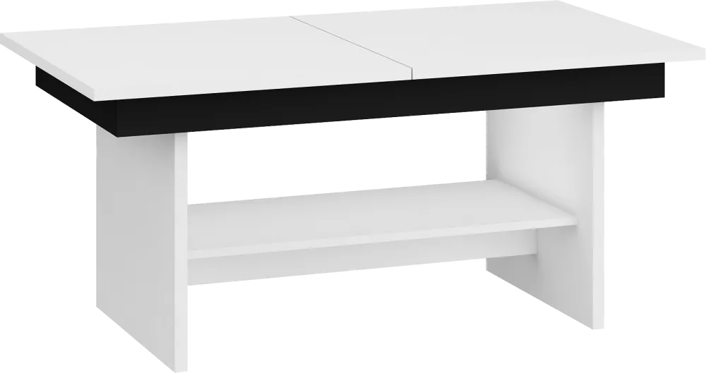 Galds Dallas Meblo · Balts + melns · 125 × 56 × 68 cm