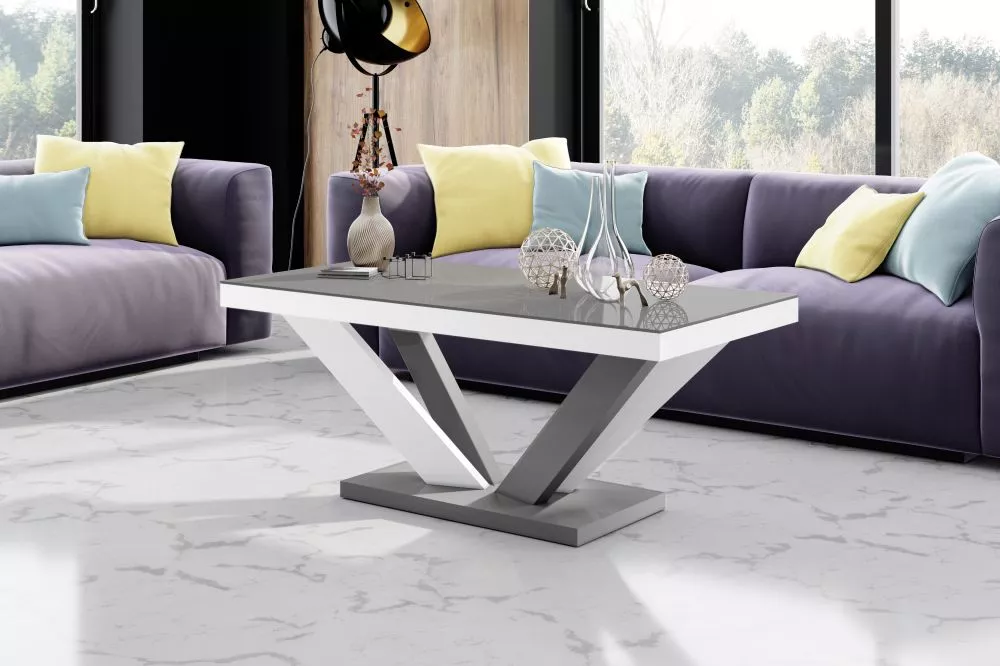 Žurnālgalds Viva 2 Mini Gloss Korpusa krāsa: pelēks, · 120 × 60 × 50 cm