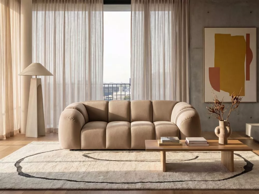 Dīvāns Malibu 3S Standard · Bēšs · 96 × 240 × 70 cm