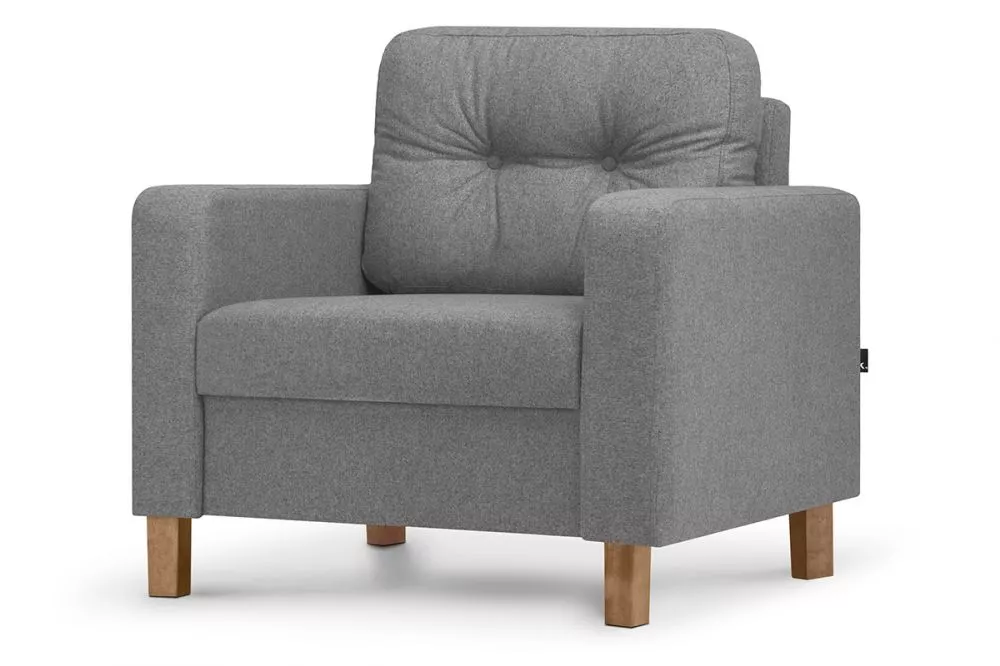 Mīksts krēsls Eriso 1S Standard Sēdvietas dziļums: 57 cm, · Tumši pelēks · 80 × 75 × 75 cm