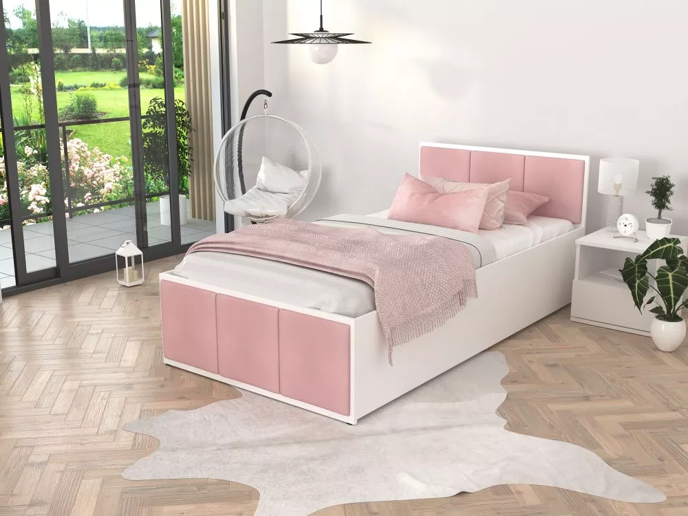 Gulta Panama T White ar stelāžu Guļamvietas platums: 120 cm, Korpusa krāsa: balts, Guļamvietas garums: 200 cm, stelāžas 