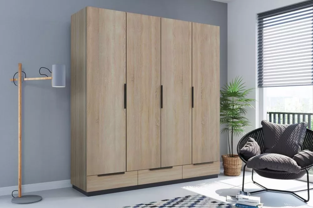 Skapis Modern C3B · Ozols sonoma · 203 × 61 × 215 cm