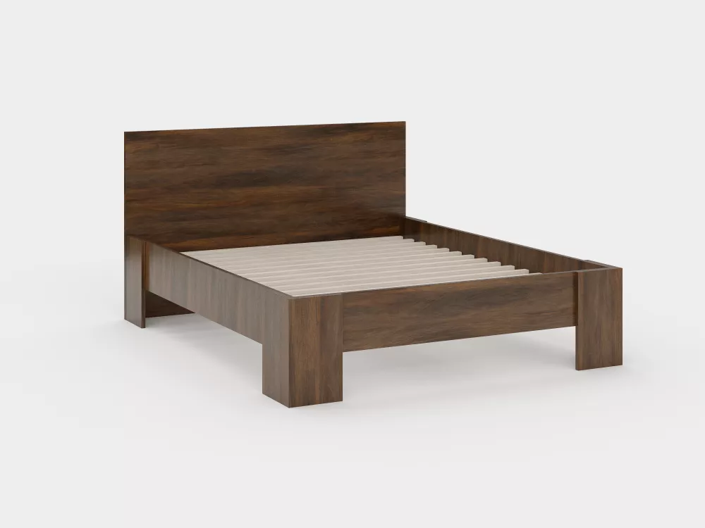 Gulta Frida 2 L160 ar stelāžu Guļamvietas platums: 160 cm, Guļamvietas garums: 200 cm, · Rieksts · 170.5 × 208 × 100 cm