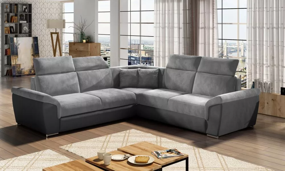 Dīvāns Federico Premium standard · Pelēks + tumši pelēks · 268 × 268 × 102 cm