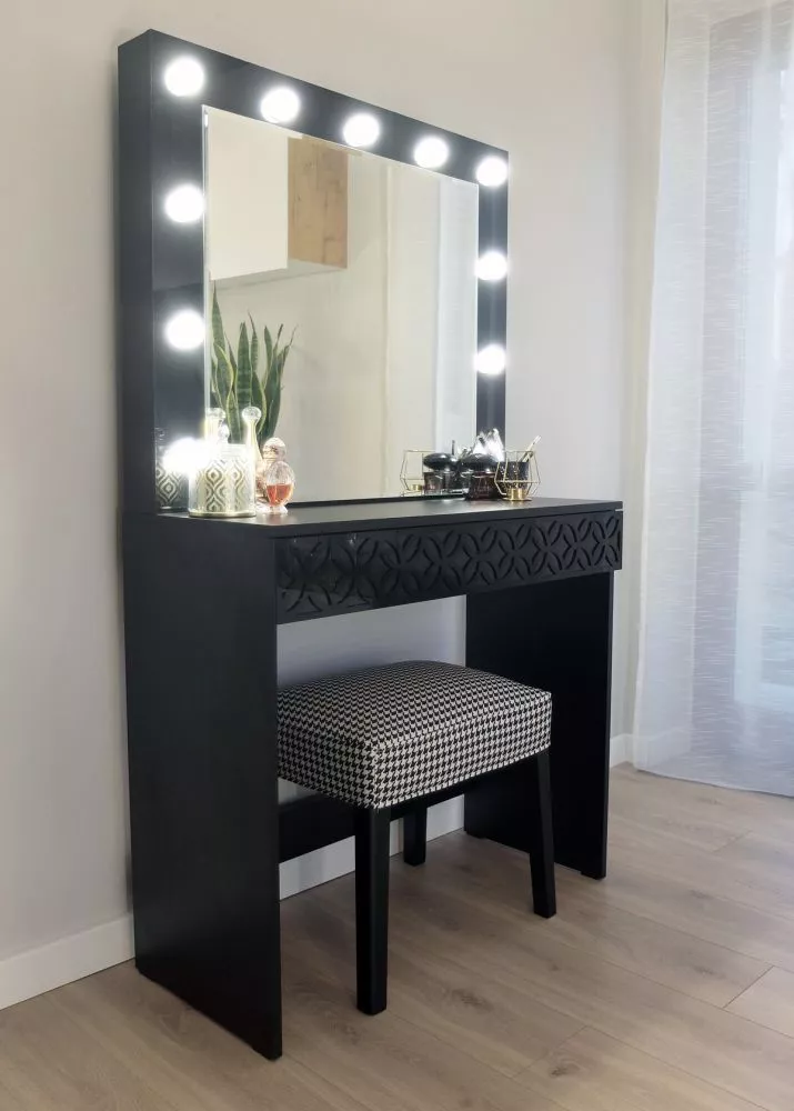 Kosmētikas galds Classic 2 Deco ar LED · 90 × 155 × 40 cm