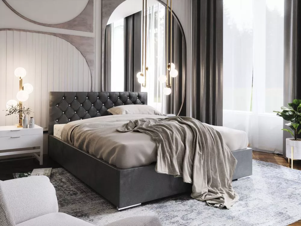 Gulta Konrado Standard ar stelāžu Guļamvietas platums: 180 cm, Guļamvietas garums: 200 cm, stelāžas tips: koka, · Tumši 