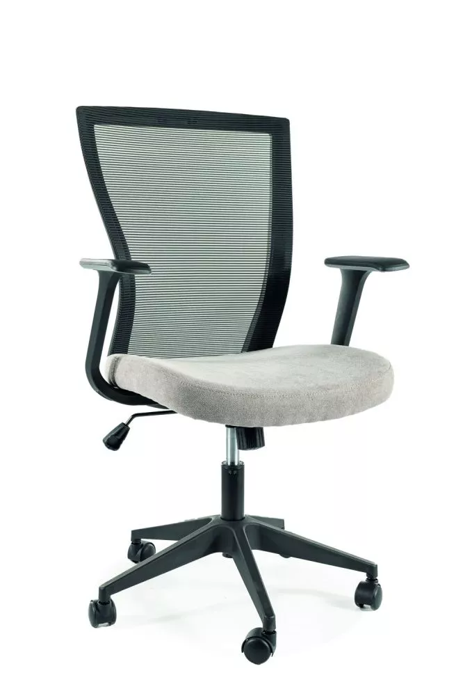 Datorkrēsls Q-328 Korpusa krāsa: pelēks, Elementu krāsa: melns, · 62 × 97 cm