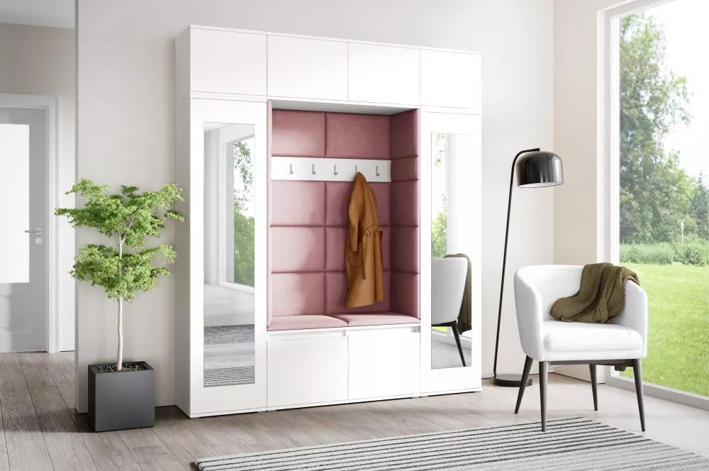 Apavu plaukts Emi 32 Trinity Korpusa krāsa: balts, · 190 × 225 × 40 cm