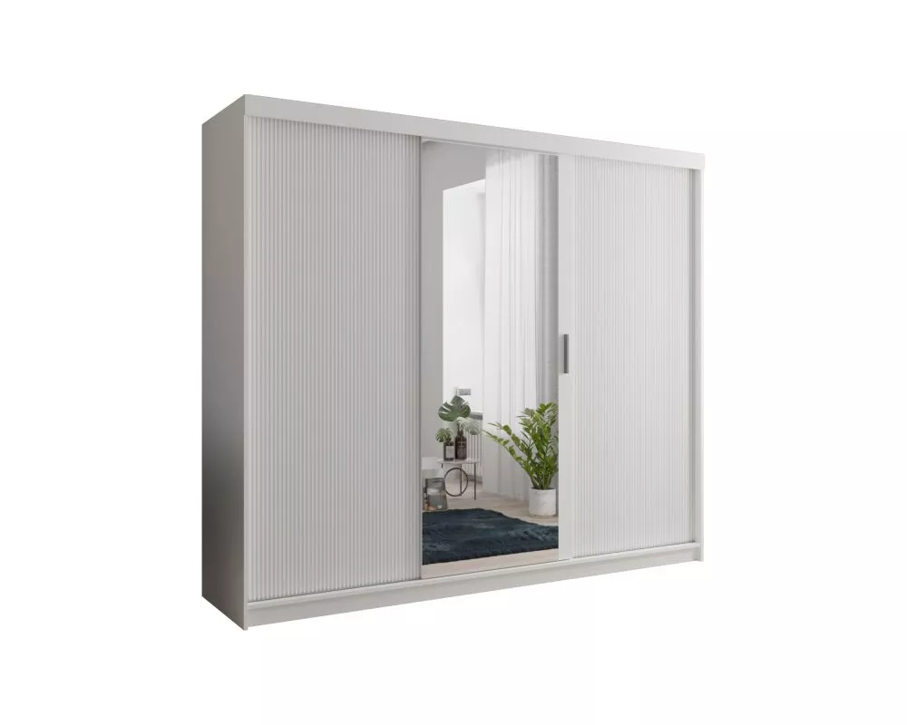 Skapis Chicago Slim · Balts · 250 × 62 × 216 cm