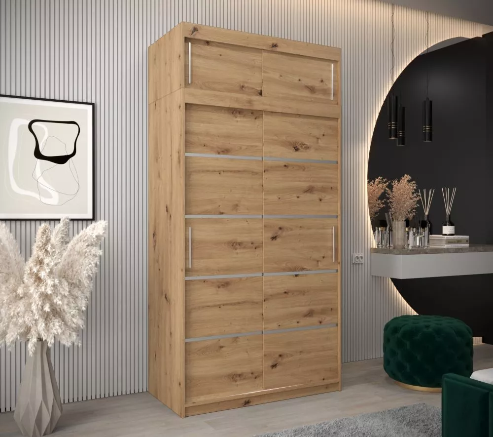 Skapis Verona 1 Premium · Ozols artisan · 120 × 62 × 240 cm