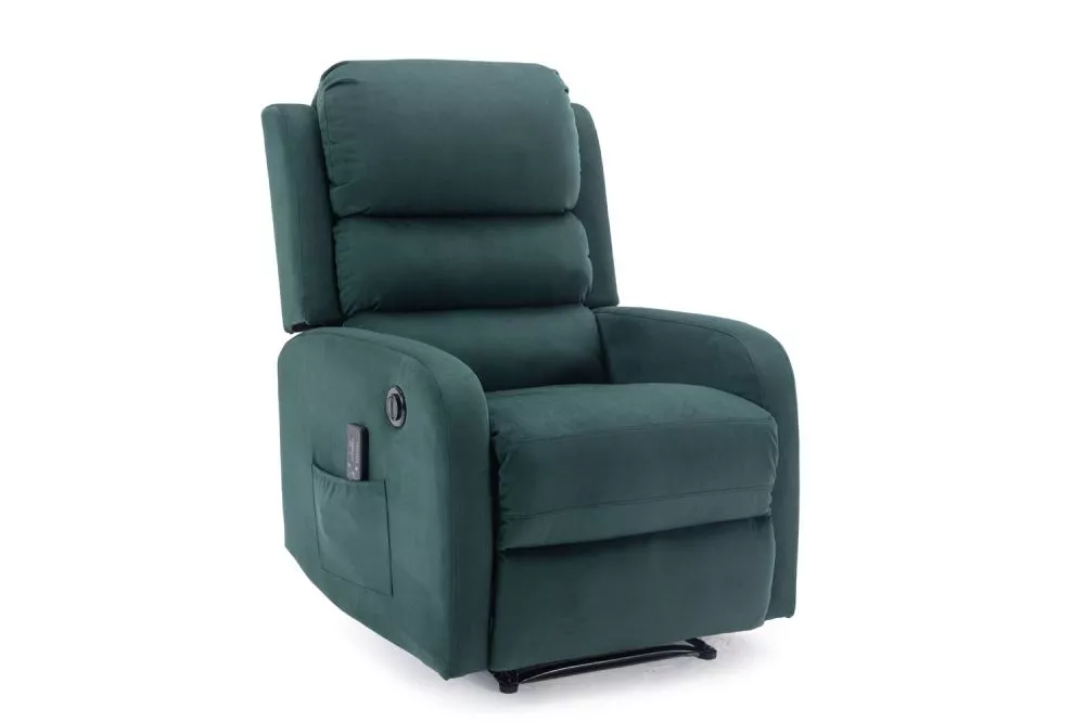 Mīksts krēsls Pegaz M Velvet Sēdvietas dziļums: 53 cm, Maksimālais dziļums: 160 cm, · Zaļš · 64 × 88 × 102 cm