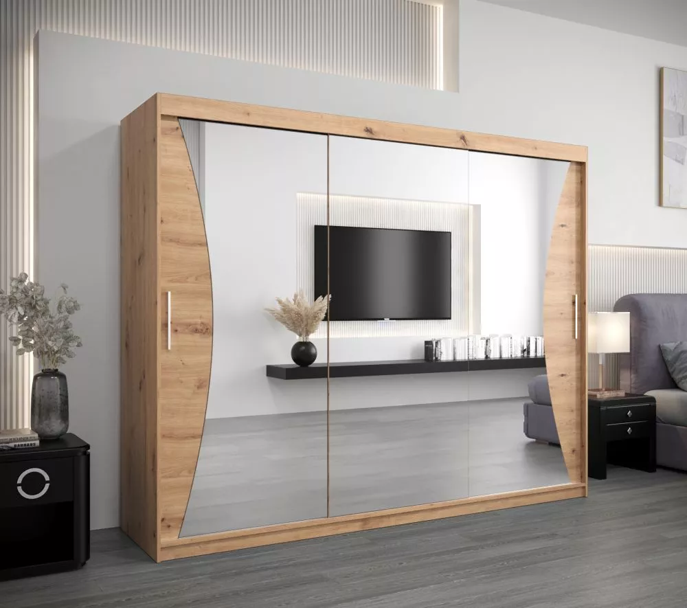 Skapis Monaco · Ozols artisan · 250 × 62 × 200 cm