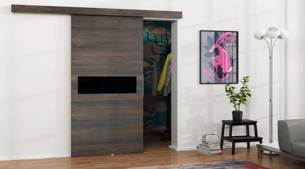 Bīdāmās durvis Malibu M-4 · Tumšais osis · 106 × 205 cm