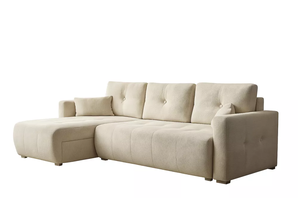 Dīvāns Carmen Corner Standard · Gaiši bēšs · 152 × 236 × 65 cm