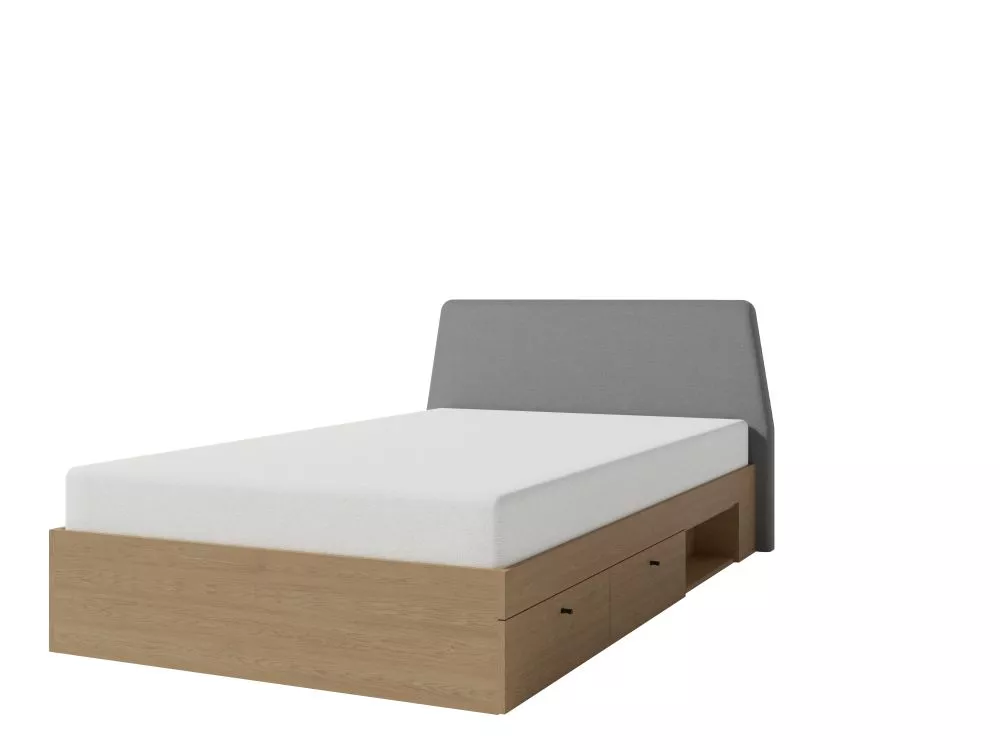 Gulta Luca LC13/14 ar stelāžu Guļamvietas platums: 120 cm, Korpusa krāsa: ozols, Guļamvietas garums: 200 cm, stelāžas ti