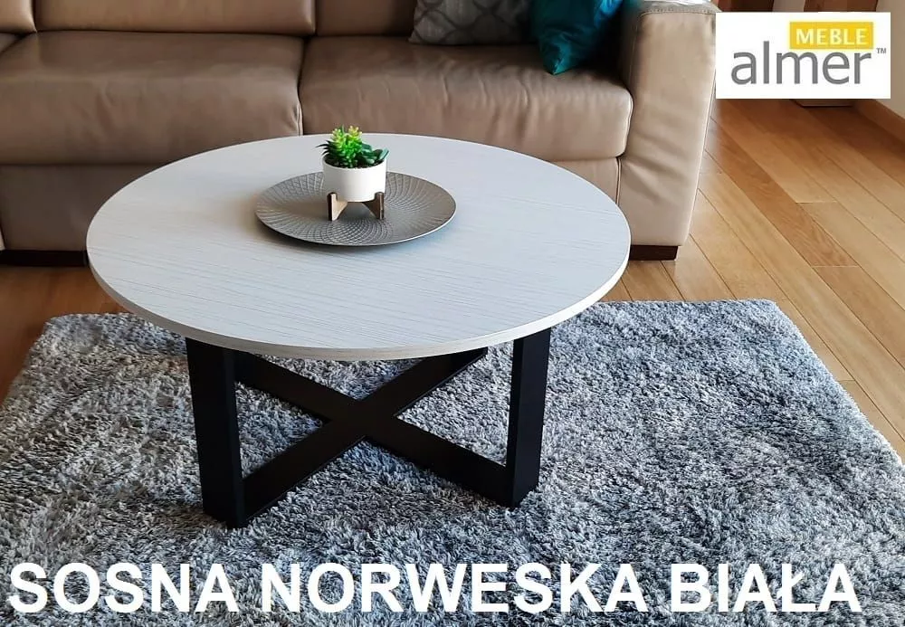 Žurnālgalds K4 Loft · Baltā priede · 42 cm