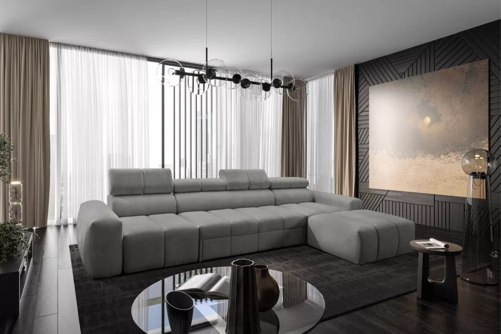 Dīvāns Levanto 12 Standard · Pelēks · 190 × 340 × 77 cm