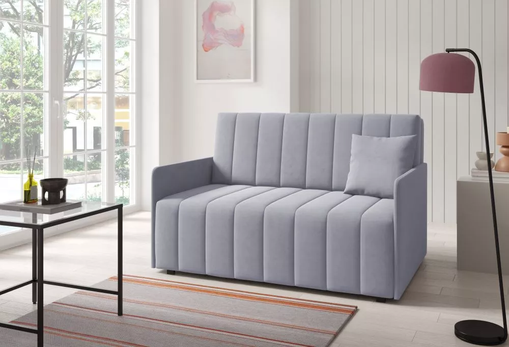 Mīksts krēsls Neo 3 standard Sēdvietas dziļums: 60 cm, · Gaiši pelēks · 140 × 97 × 85 cm