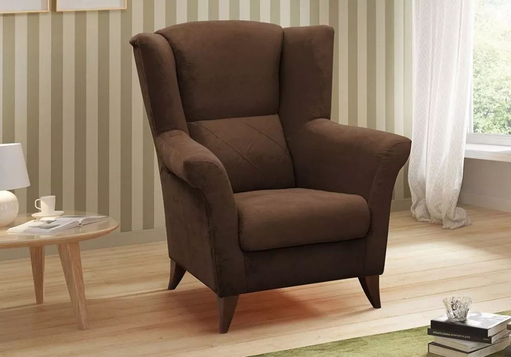 Mīksts krēsls Kent Comfort Standard Sēdvietas dziļums: 50 cm, · Brūns · 94 × 75 × 105 cm