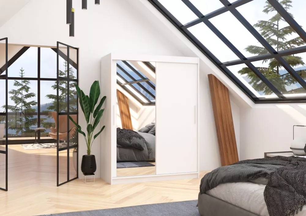 Skapis Bianco ar LED · Balts · 150 × 58 × 200 cm