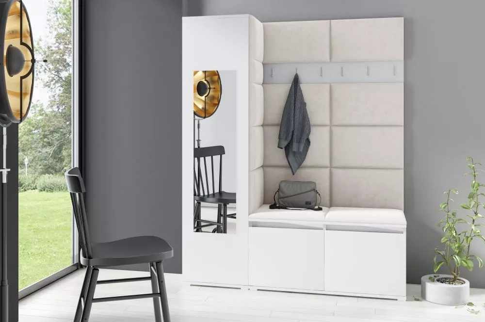 Apavu plaukts Emi 14 Trinity Korpusa krāsa: balts, · 145 × 185 × 40 cm