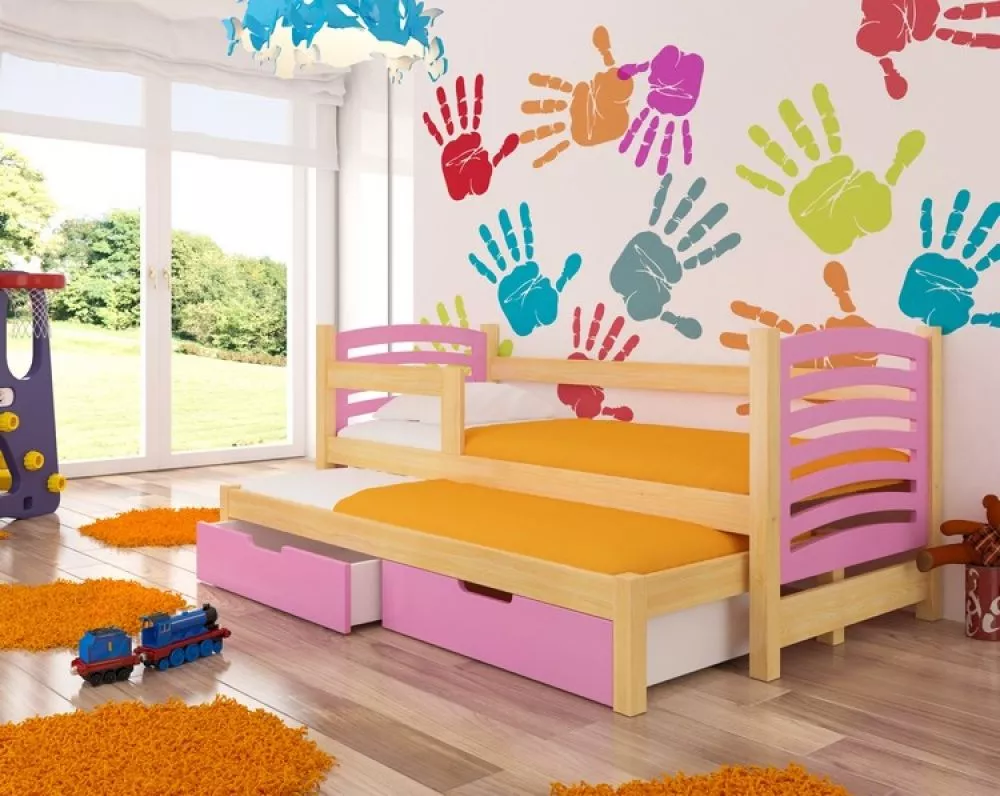 Bērnu gulta Avila ar stelāžām Guļamvietas platums: 75 cm, Guļamvietas garums: 180 cm, · 81 × 188 × 80 cm