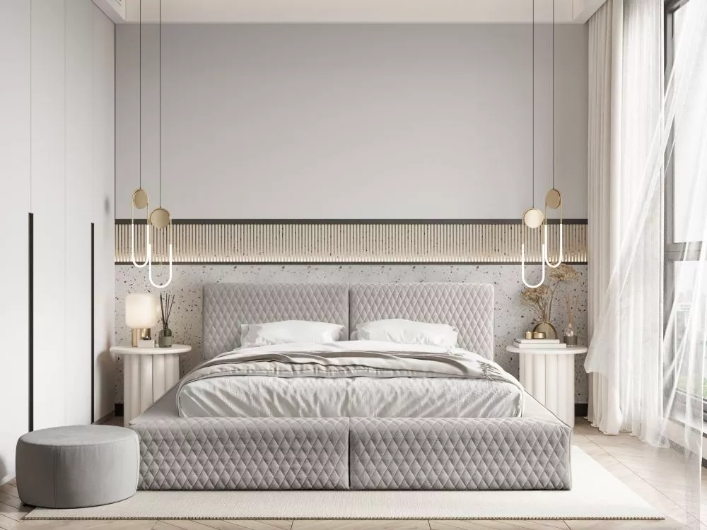 Gulta Azurro Standard ar stelāžu Guļamvietas platums: 160 cm, Guļamvietas garums: 200 cm, stelāžas tips: koka, · Gaiši p