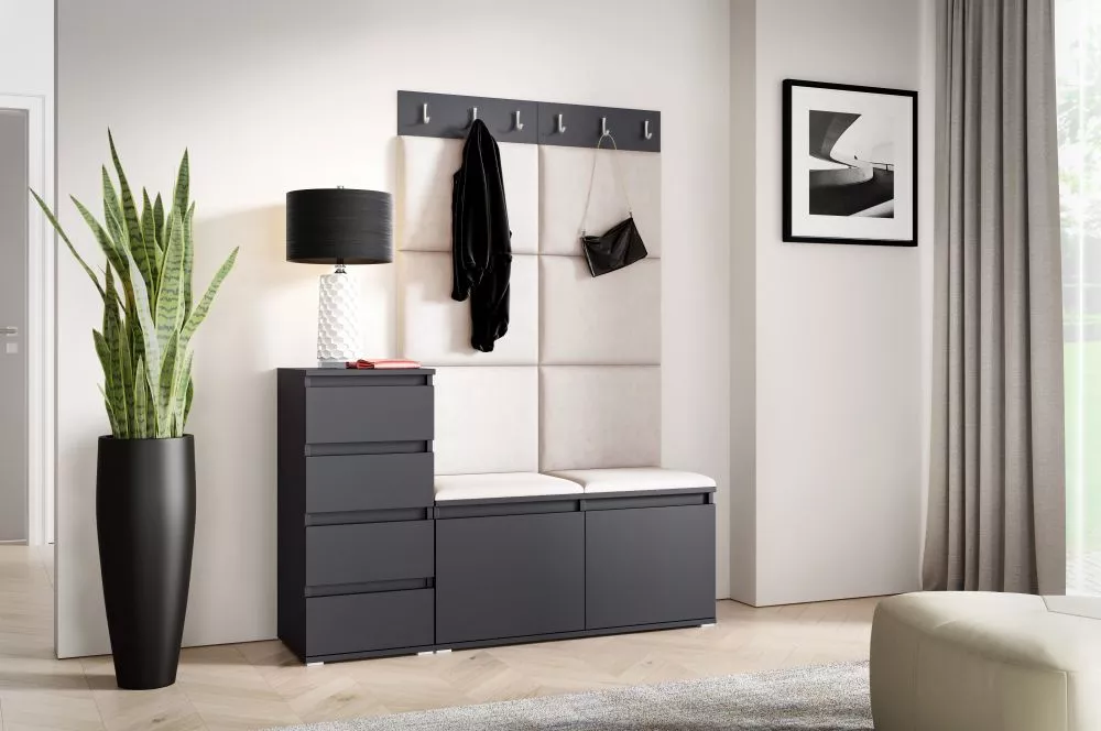 Apavu plaukts Emi 34 Trinity Korpusa krāsa: grafīts, · 130 × 184.5 × 40 cm