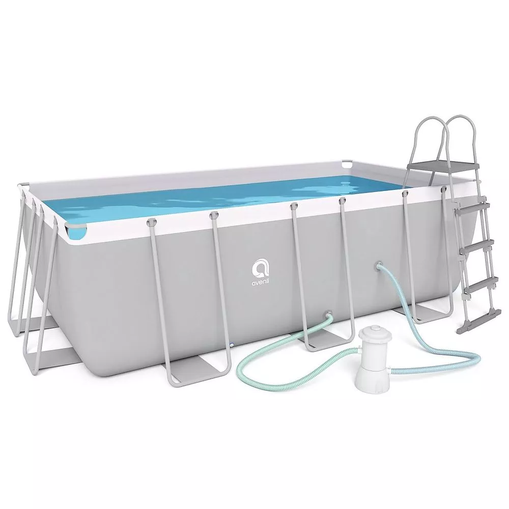 Baseins Frame Pool 4x2 · Pelēks · 122 × 400 × 207 cm